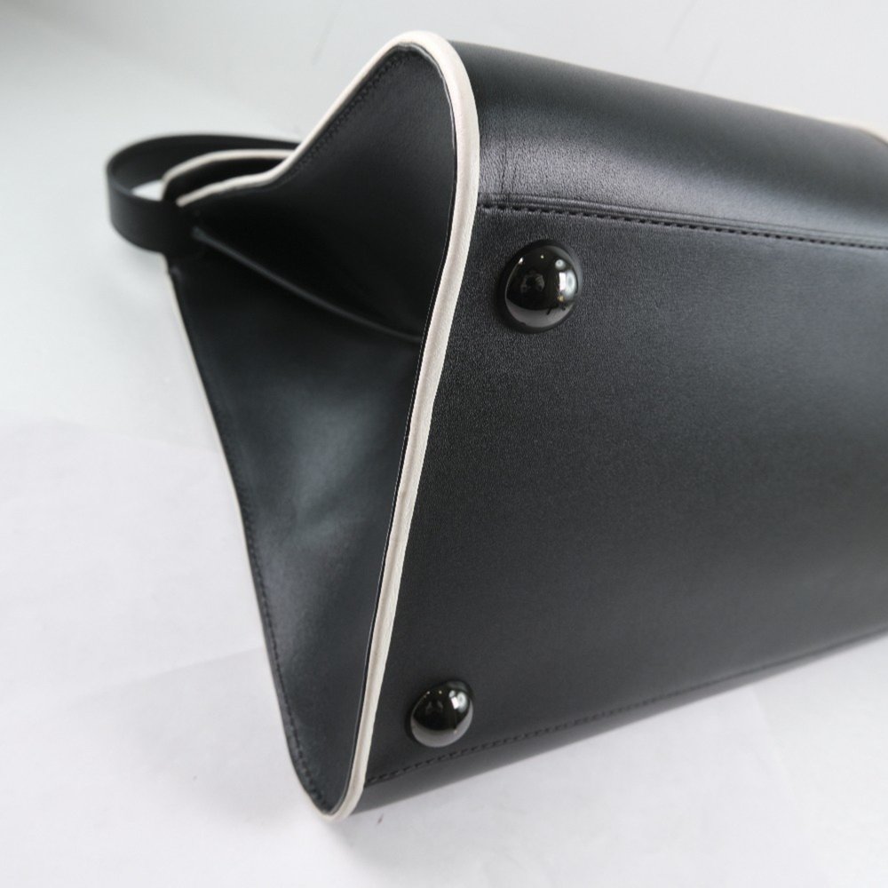 Delvaux Brillant Large/Brillant GM 2WAY Shoulder Calf Black/White Ladies Hand... - Picture 5 of 13